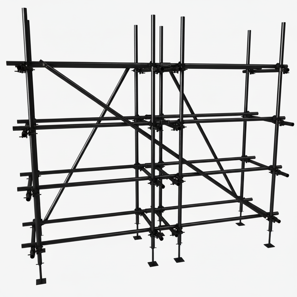 painted scoffold pipe