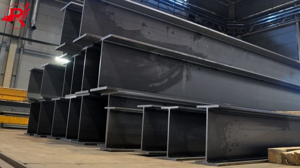 W-tala laia äärikuga talad on ekspordiks valmis ja virnastatud China Royal Steel