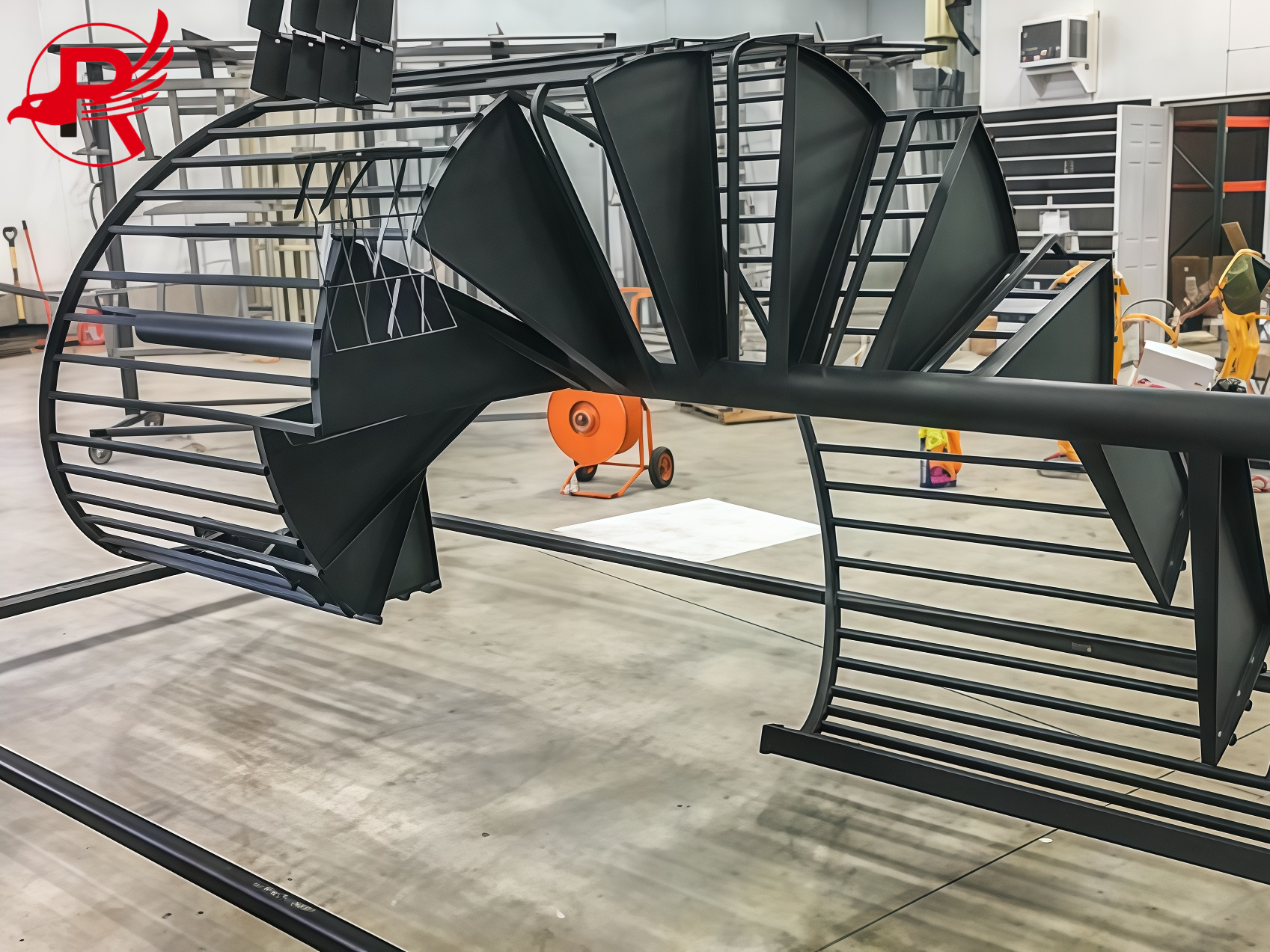 Matte-Black-Powder-Coated-Staircases
