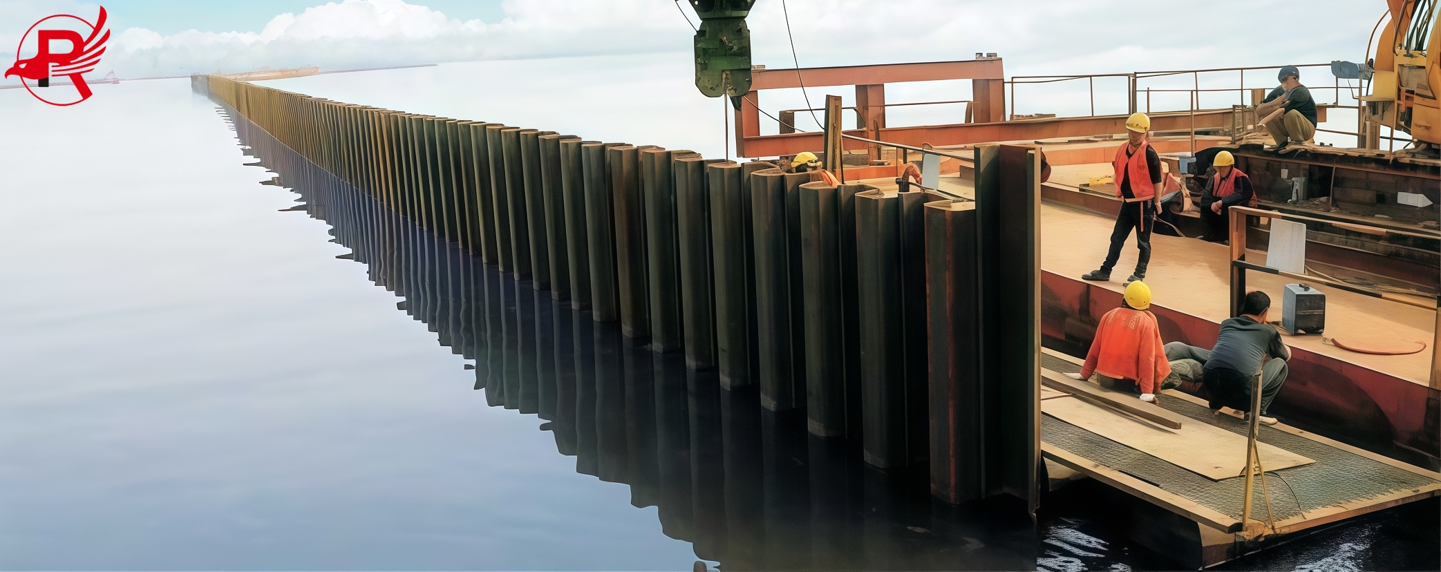 Steel-Sheet-Pile-Supply-for-Water-Cut-Wall-Project