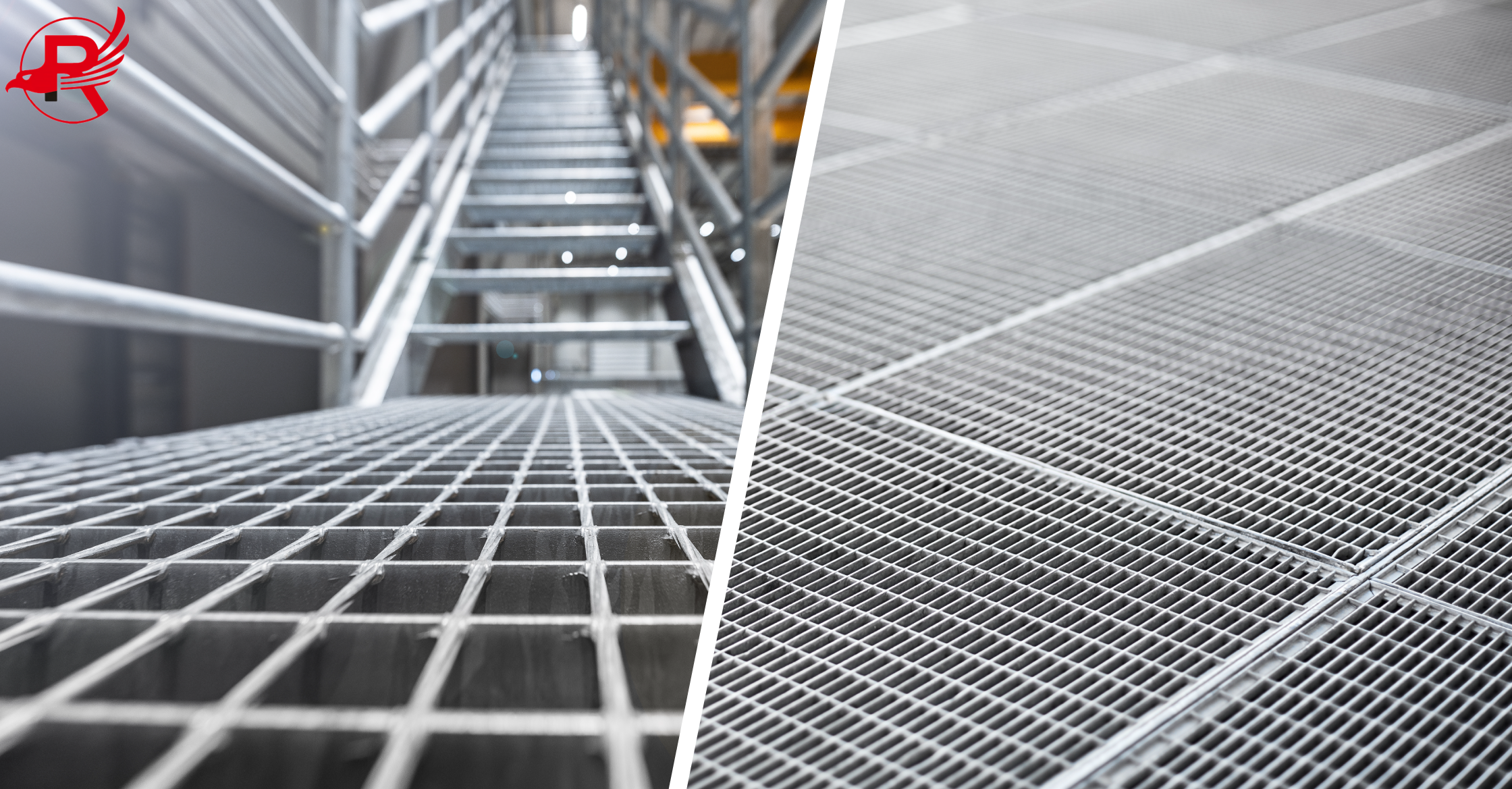 Steel grating project application for industrial platform