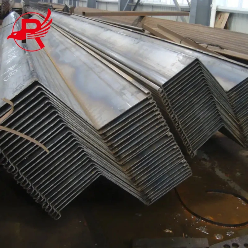 Z-shaped steel sheet piles in the factory